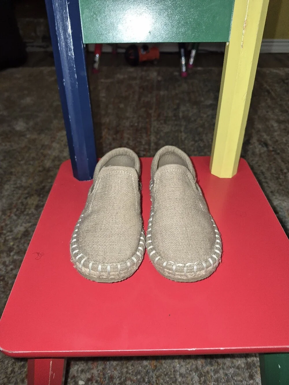 Gymboree Toddler Tan Canvas Slip-On Moccasins